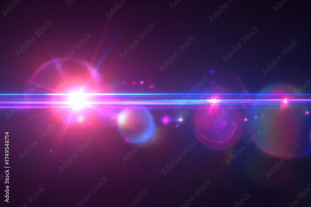 Obraz premium Colorful light streaks create an abstract visual effect in a dark background scene