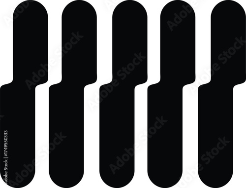 Monochromatic Flowing Geometric Abstract Design