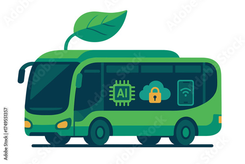 Eco-friendly public transport bus with artificial intelligence and secure cloud technology