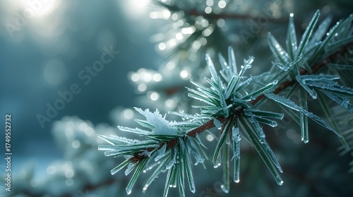 Frosted Pine Macro – Winter Nature Close-Up