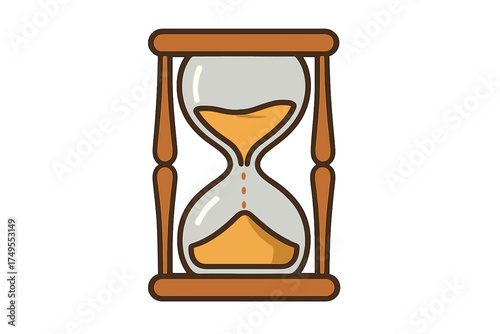 Classic hourglass sand timer device showing the passage of time and deadlines