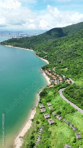 Green Hills and Blue Waters of Son Tra Peninsula