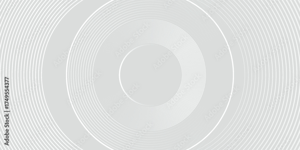 Fototapeta premium White geometric abstract background overlapping layers on bright space with line effect decoration. Circle style concept