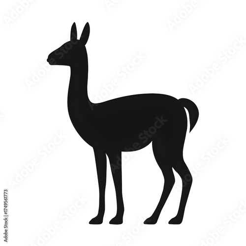 Vicuna silhouette vector style