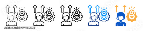 Talent Development Different Style Icons Set Vector Illustration.
