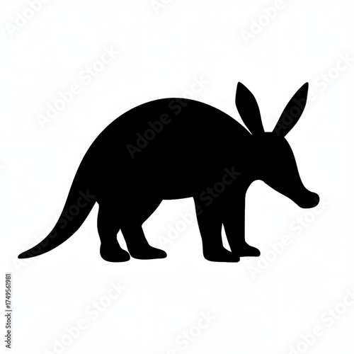Aardvark silhouette vector style 