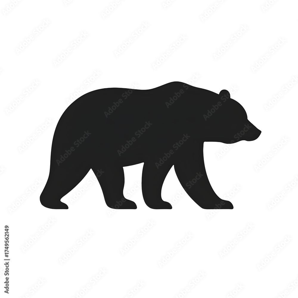 Fototapeta premium Bear silhouette vector style