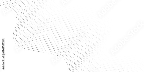Flowing dots particles nice wave pattern halftone black gradient simple background. Nice illustrations