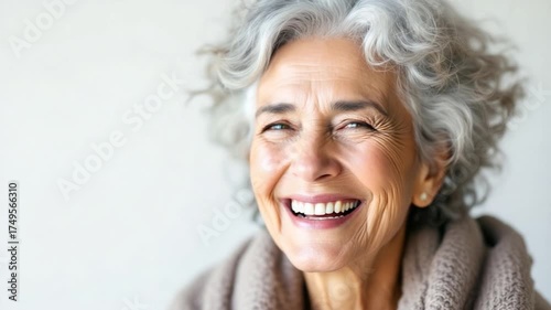 Radiant Smile - A Portrait of Joyful Aging and Timeless Beauty.