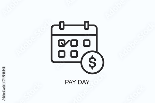 Pay Day Icon Or Logo Isolated Vector Illustration