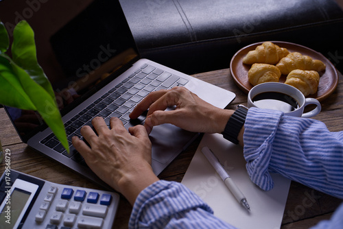 businessman working on laptop