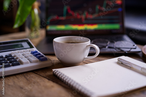 cup of coffee and laptop