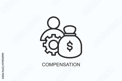 Compensation Icon Or Logo Isolated Vector Illustration
