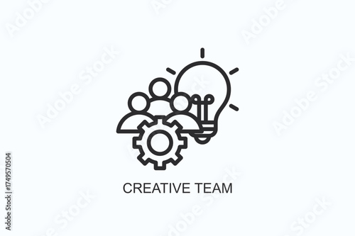 Creative Team Icon Or Logo Isolated Vector Illustration