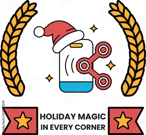 A festive image of a Santa hat
