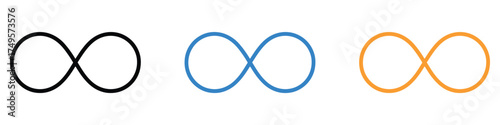 Endless Infinity icon vector. endless possibilities and limitless potential symbol. vector illustration.
