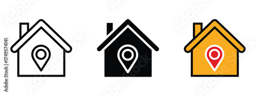 Location, web home icon vector. real estate, property, and home symbol. vector illustration.
