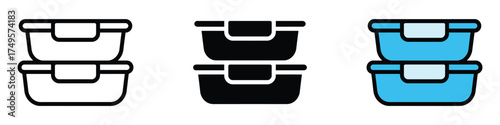 Lunch box icon vector. meal prep and leftovers symbol. vector illustration.