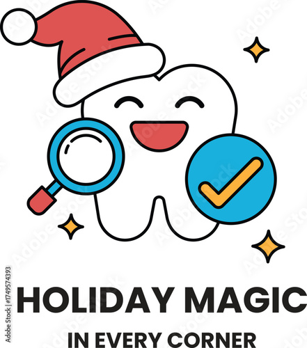 A toothbrush with a red hat on it is smiling