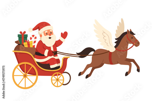 Santa Claus's train brings gifts