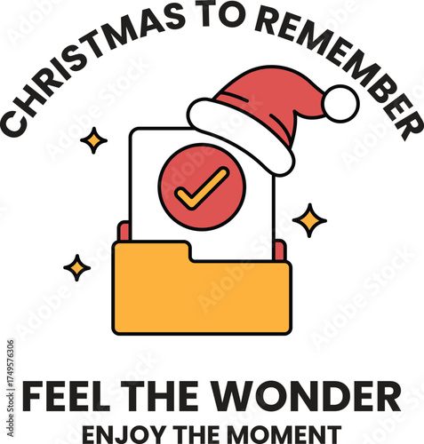 A Christmas to Remember poster with a red and white check mark on it