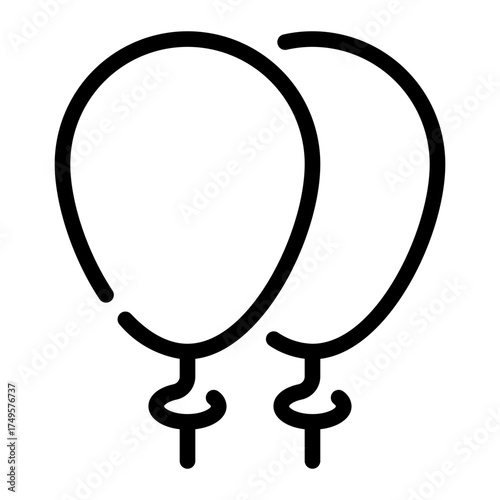balloons line icon