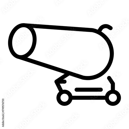 cannon line icon