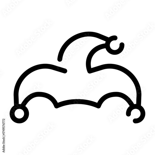 clown hat line icon