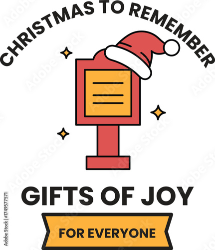 A poster for Christmas to Remember that says Gifts of Joy for Everyone