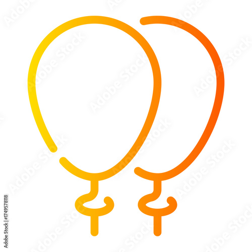 balloons gradient icon