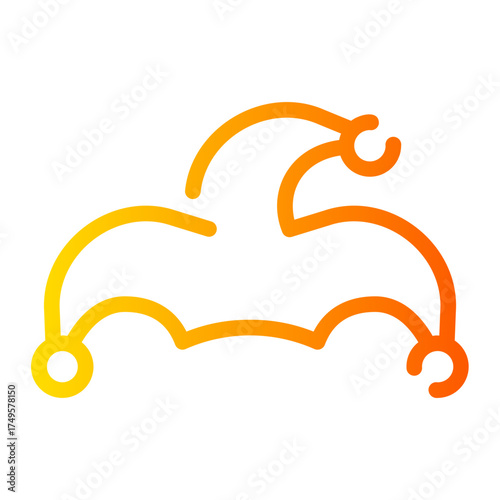 clown hat gradient icon