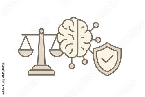 Balancing artificial intelligence ethics security and data protection concept