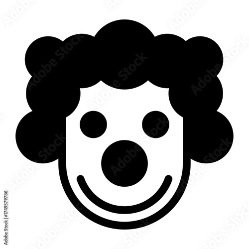 clown glyph icon