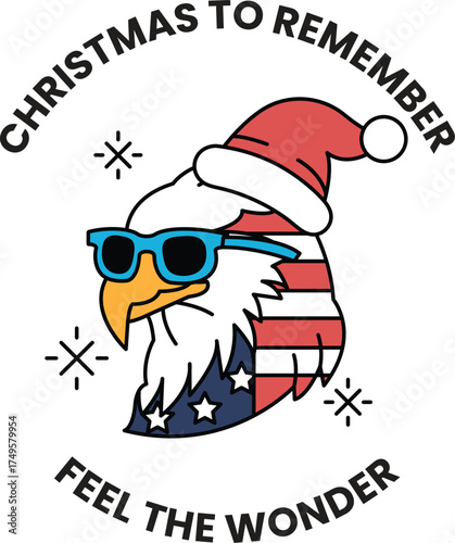 A cartoon eagle wearing sunglasses and a red