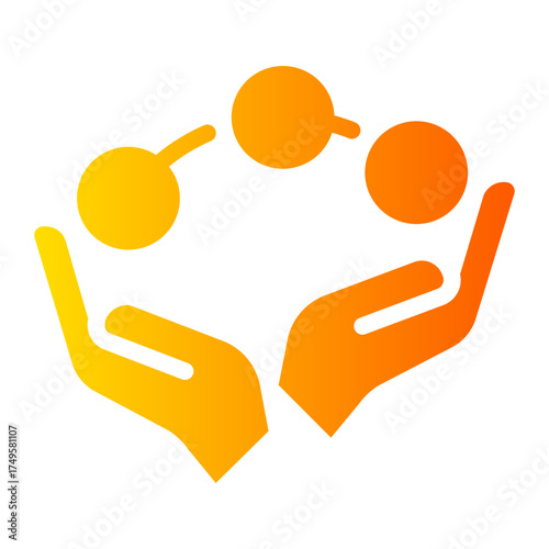 Juggling gradient icon