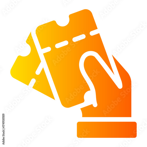 ticket gradient icon