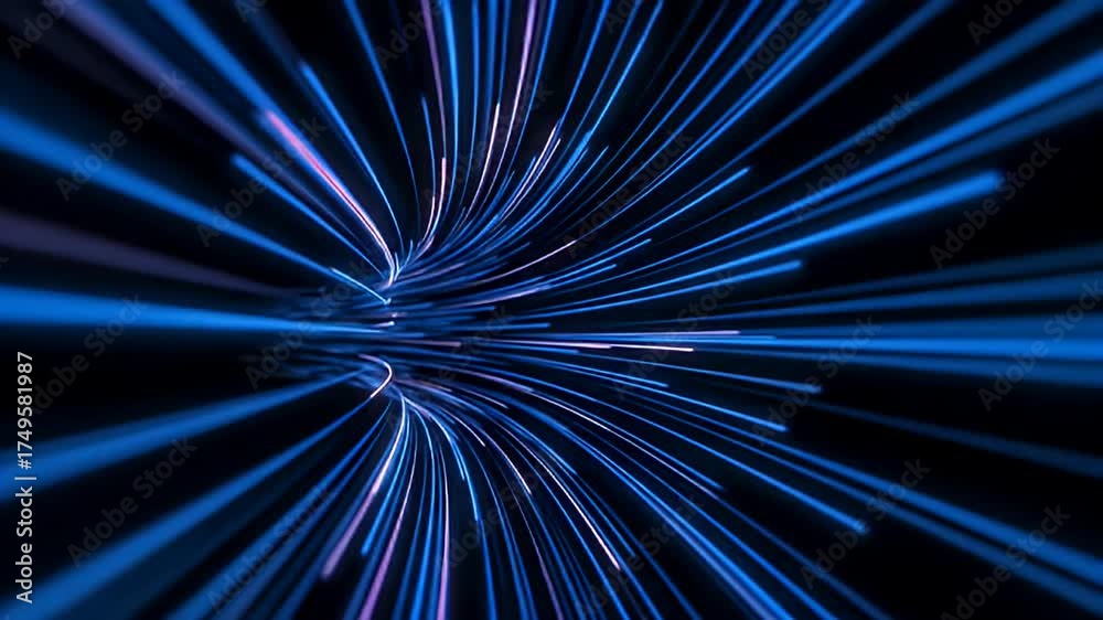 custom made wallpaper toronto digitalAbstract Blue Light Trails Tunnel Speed Motion Background.
