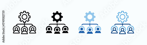 User Management Icon Sheet Multiple Style Collection Isolated Vector
