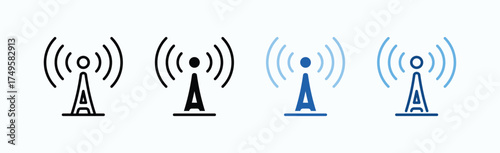 Wireless Network Icon Sheet Multiple Style Collection Isolated Vector