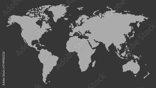 Asia Nations and Borders Map

