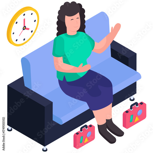 An illustration design of waiting lounge 