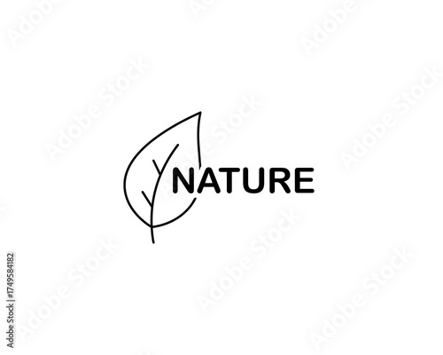 Simple logo design featuring a leaf symbolizing nature, suitable for eco-friendly initiatives