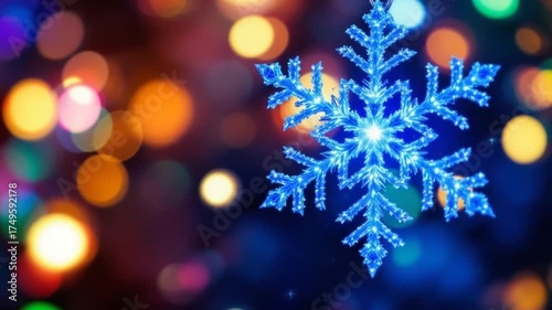 Festive Snowflake Delight - A Winter Wonderland of Lights and Magic.