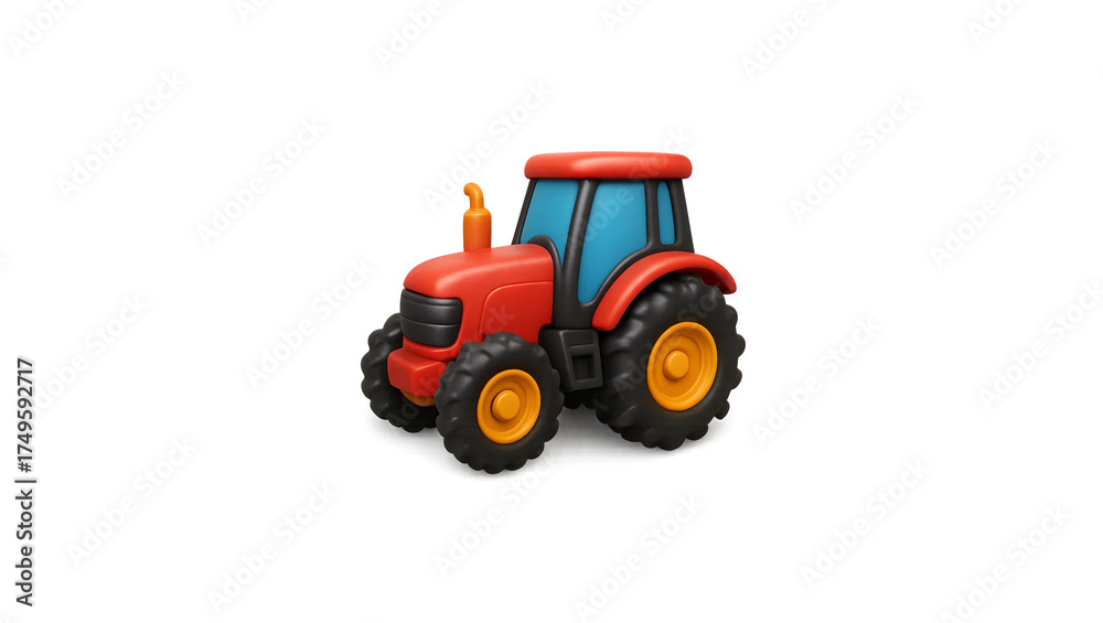 Obraz premium 3D red tractor