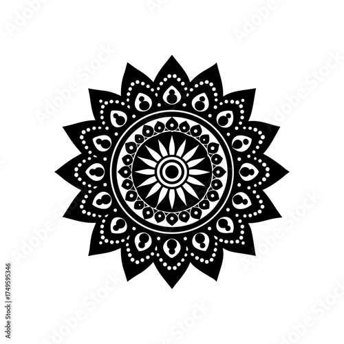 traditional indian mehndi mandala