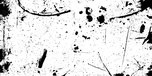 Black grunge ink splat texture vector design element silhouette