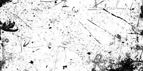 Black ink splatter grunge texture design pattern background illustration vector with paint drop and brush splash