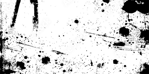 A grunge black ink splat texture or silhouette element for a dirty design vector illustration