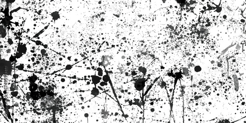 Black grunge ink splatter leopard print background vector illustration