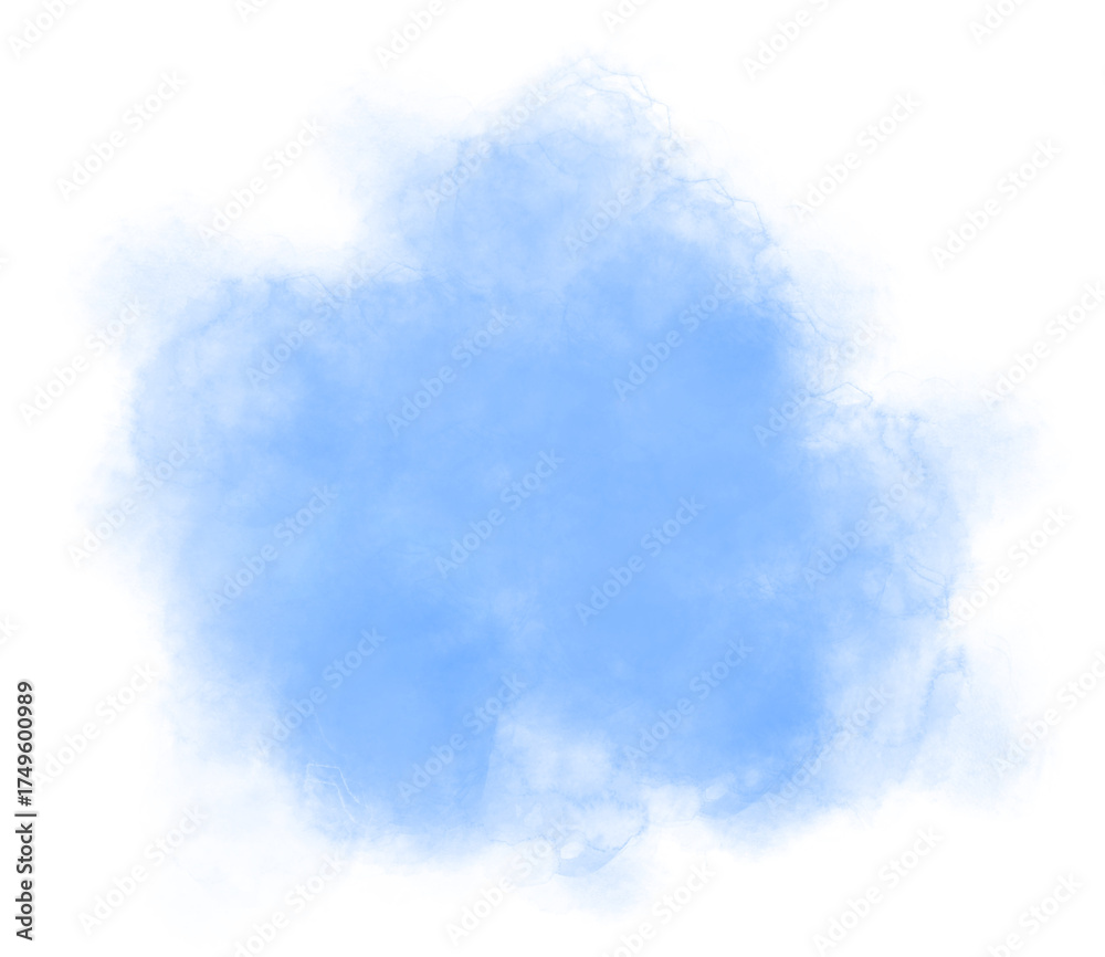 Naklejka premium 水色の水彩がにじむ手書きのテクスチャ